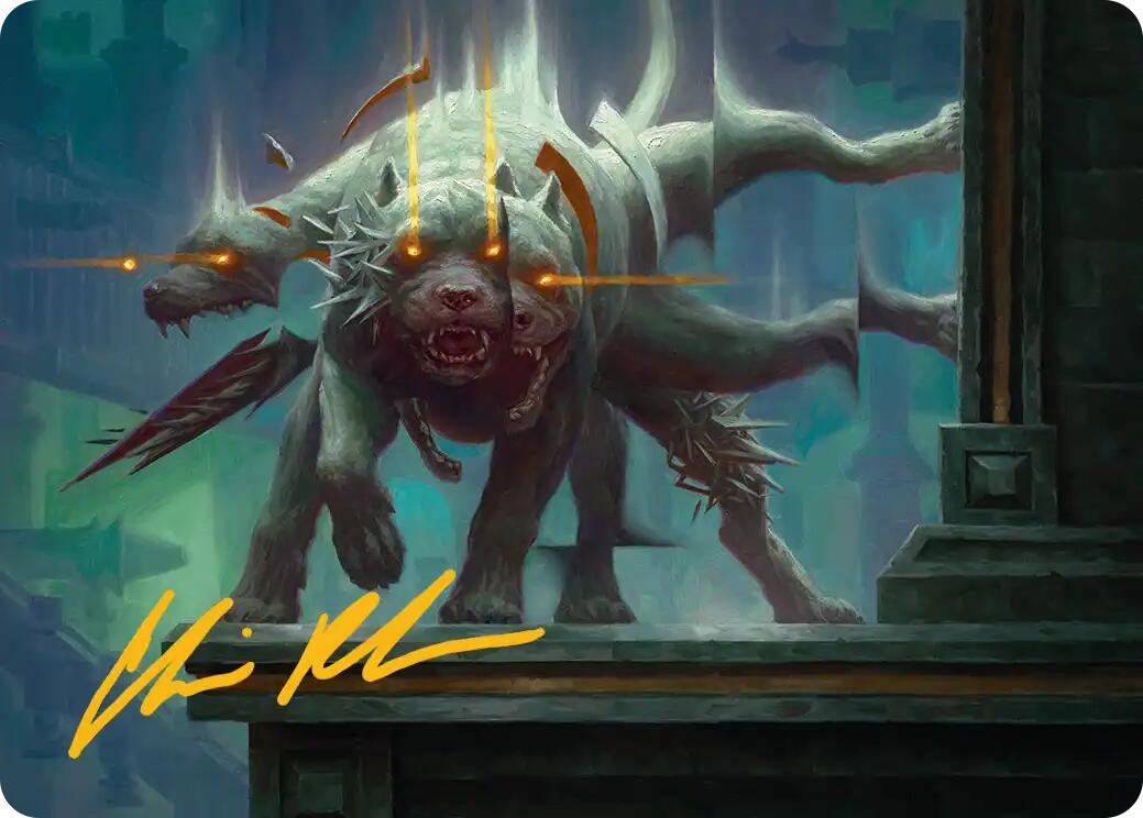 Flickering Hound Art Card (2/54) (Gold-Stamped Signature) [Reality Fracture Art Series] | Clutch Gaming