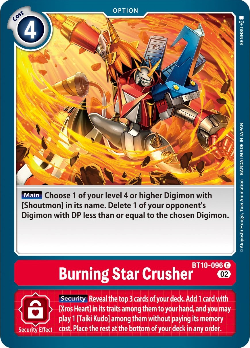 Burning Star Crusher [BT10-096] [Xros Encounter] | Clutch Gaming