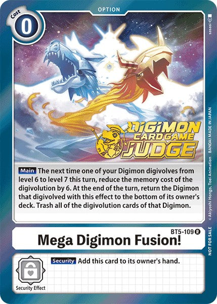 Mega Digimon Fusion! [BT5-109] (Judge Pack 1) [Battle of Omni Promos] | Clutch Gaming