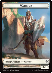 Warrior // Shark Double-Sided Token [Reality Fracture Commander Tokens] | Clutch Gaming