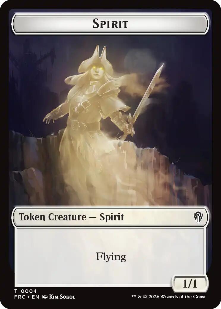 Spirit // Jace Double-Sided Token [Reality Fracture Commander Tokens] | Clutch Gaming