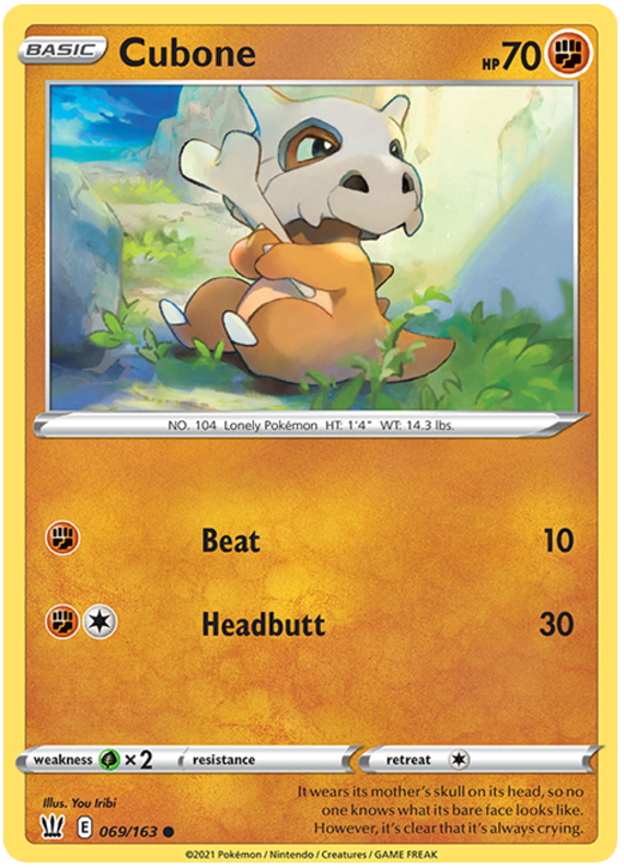 Cubone (069/163) [Sword & Shield: Battle Styles] | Clutch Gaming