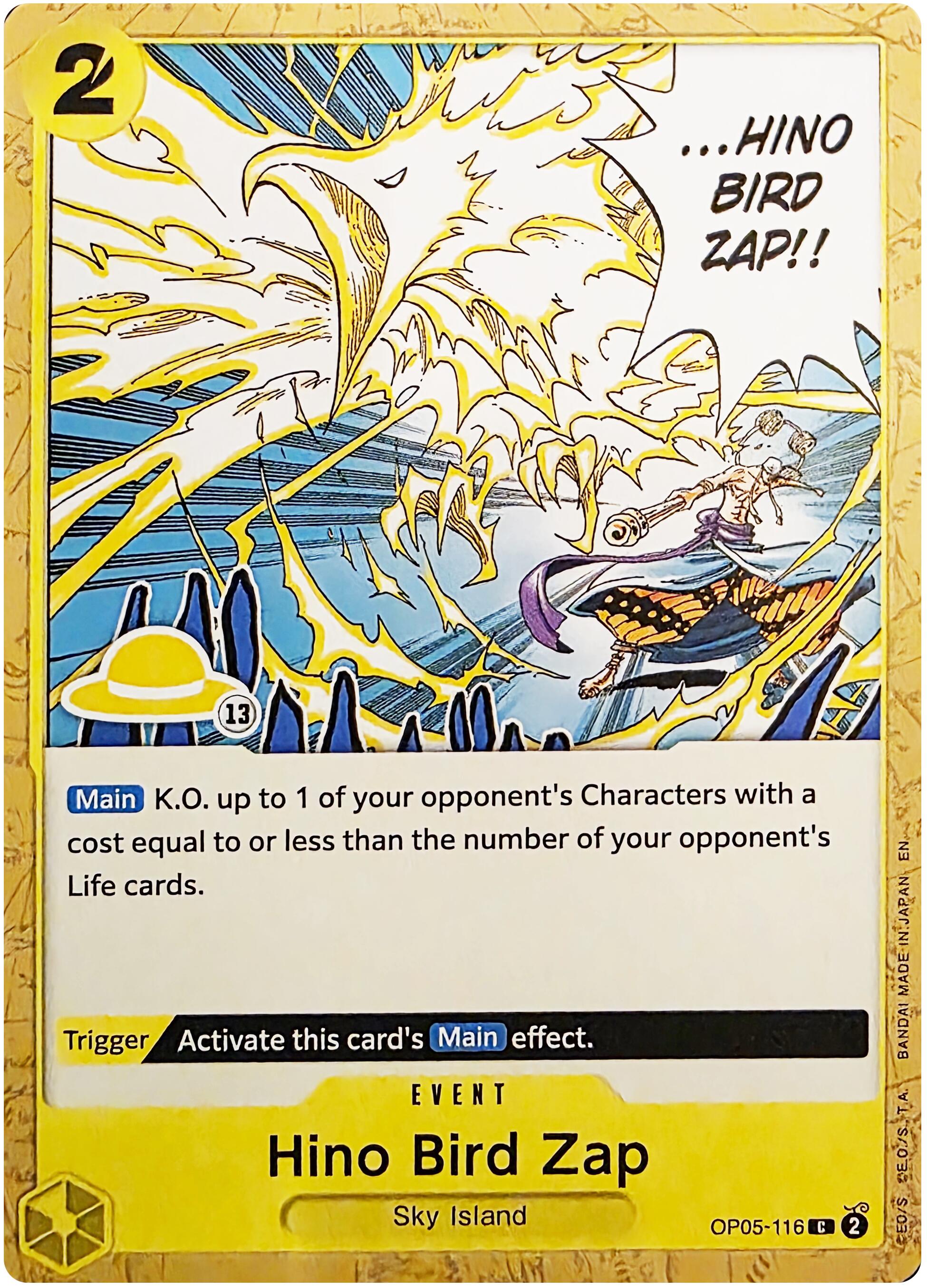 Hino Bird Zap (Luffy Deck) [Set Sail Deck Set] | Clutch Gaming