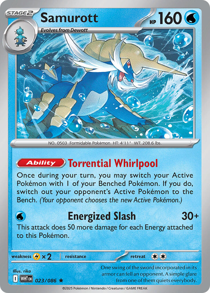 Samurott (023/086) (Deck Exclusive) [Scarlet & Violet: White Flare] | Clutch Gaming