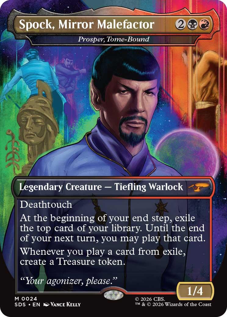 Spock, Mirror Malefactor - Prosper, Tome-Bound (Borderless) [Star Trek: Stardates] | Clutch Gaming