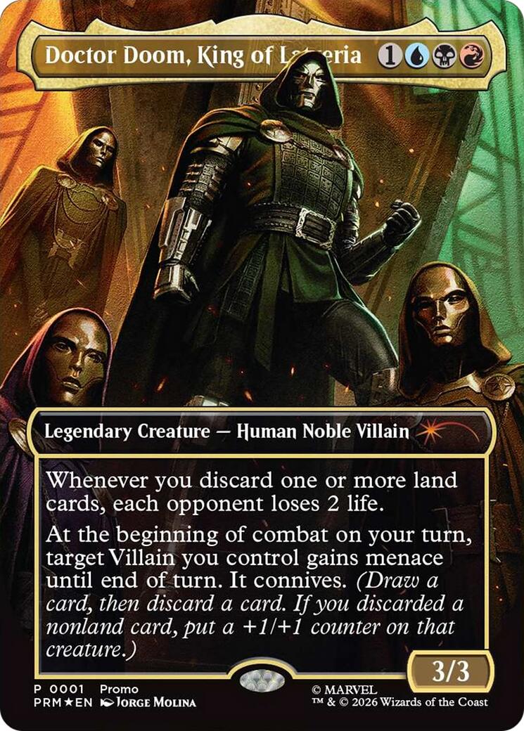 Doctor Doom, King of Latveria (Borderless) (0001) [Marvel Super Heroes Promos] | Clutch Gaming