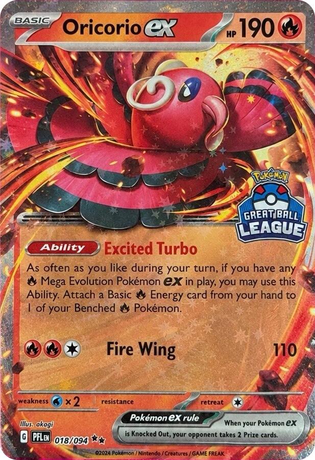 Oricorio ex (018/094) (Great Ball League) [League & Championship Cards] | Clutch Gaming