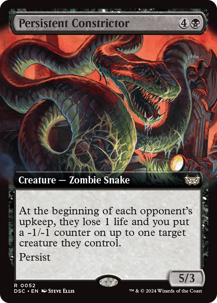 Persistent Constrictor (Extended Art) [Duskmourn: House of Horror Commander] | Clutch Gaming