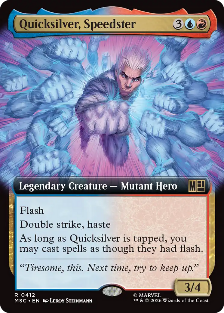 Quicksilver, Speedster (Extended Art) [Marvel Super Heroes Commander] | Clutch Gaming