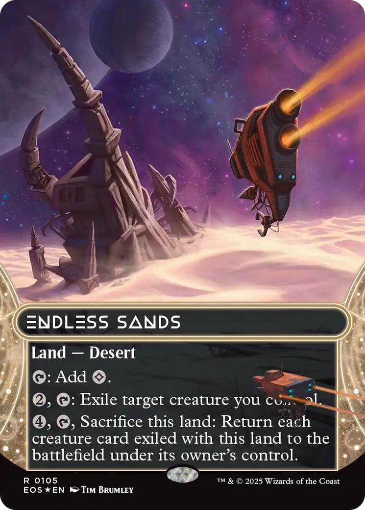 Endless Sands (0105) (Borderless) (Galaxy Foil) [Edge of Eternities: Stellar Sights] | Clutch Gaming