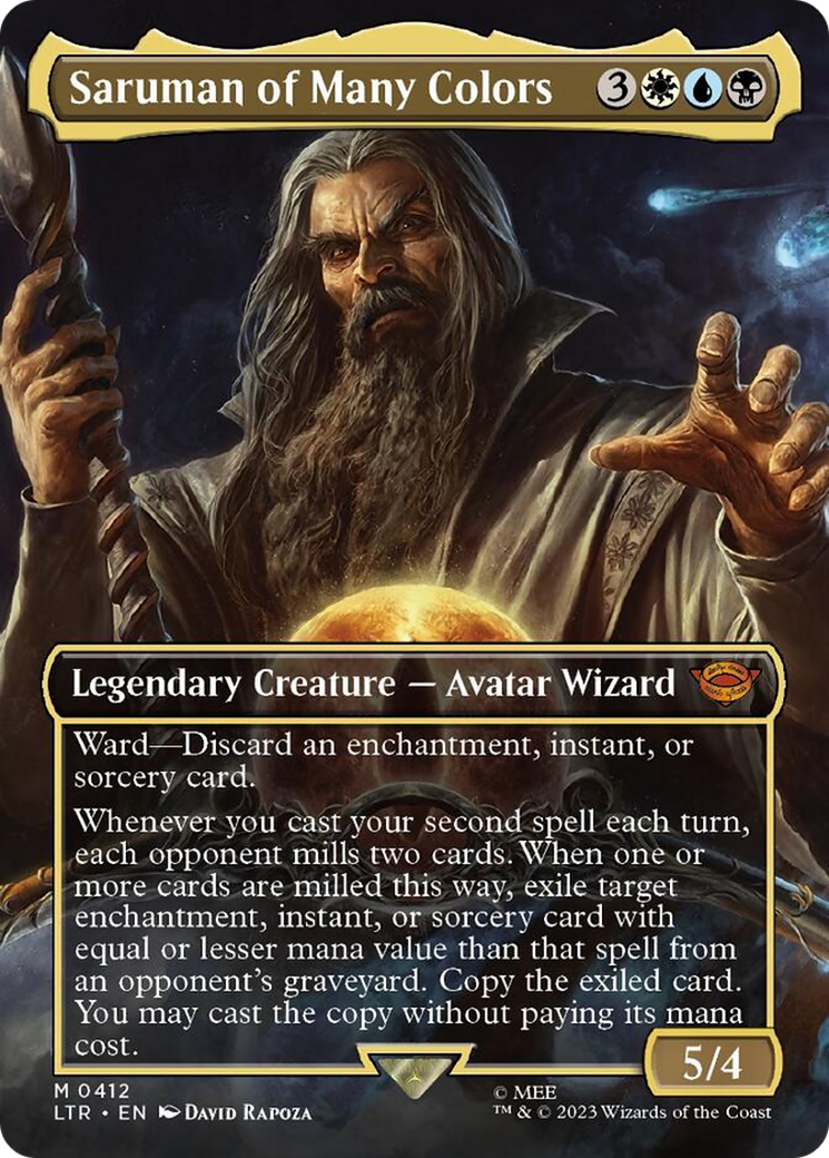 Saruman of Many Colors (Borderless Alternate Art) [The Lord of the Rings: Tales of Middle-Earth] | Clutch Gaming