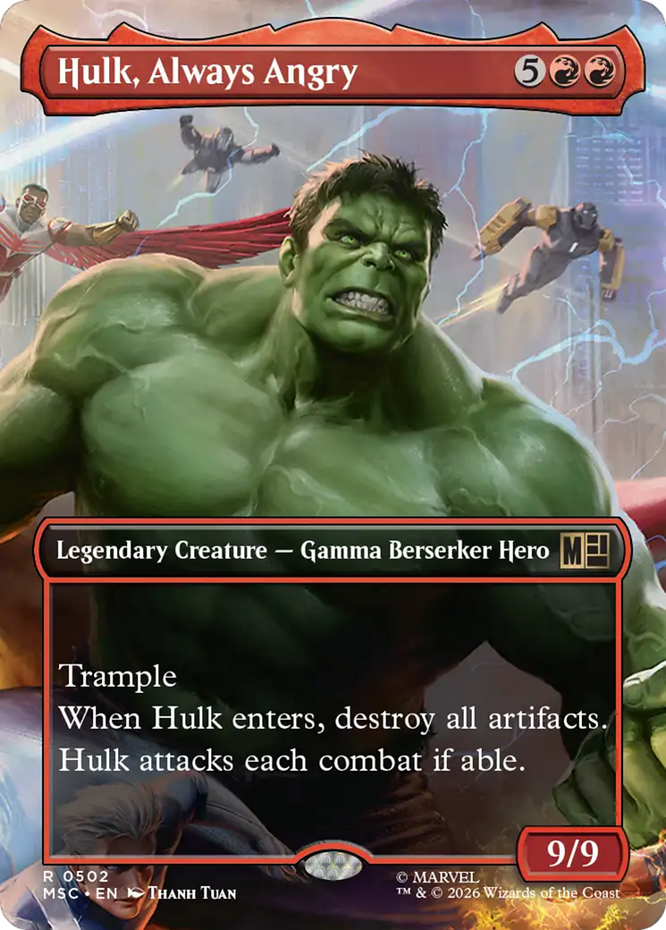 Hulk, Always Angry (Borderless) [Marvel Super Heroes Commander] | Clutch Gaming