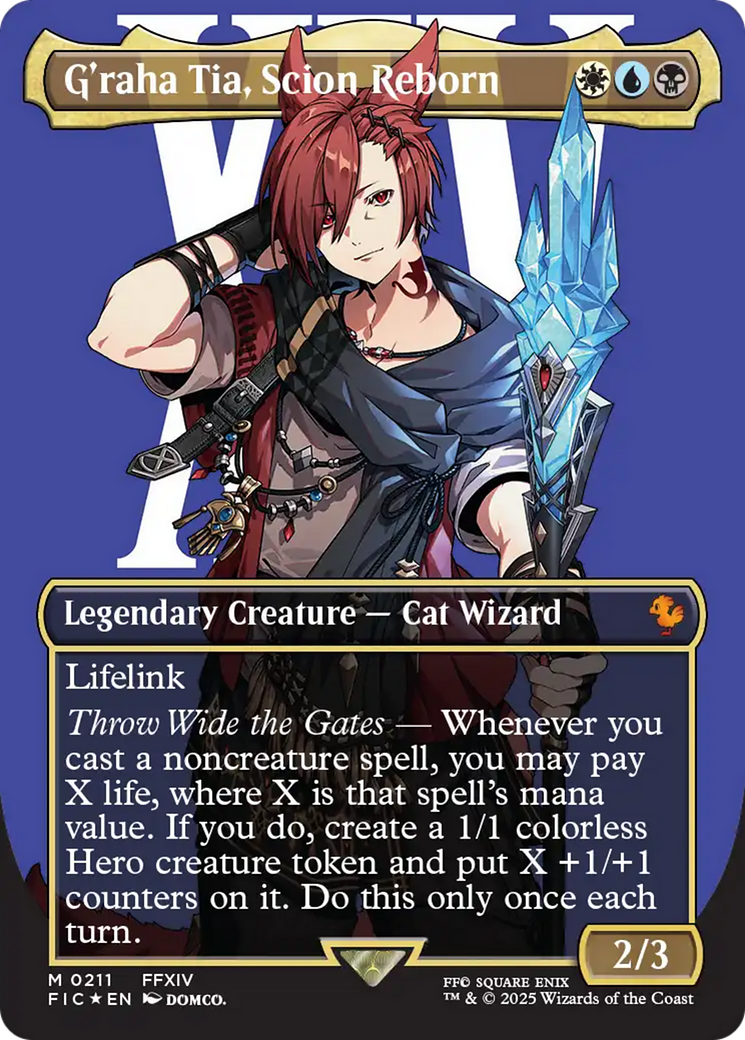 G'raha Tia, Scion Reborn (Borderless) (Surge Foil) [FINAL FANTASY Commander] | Clutch Gaming