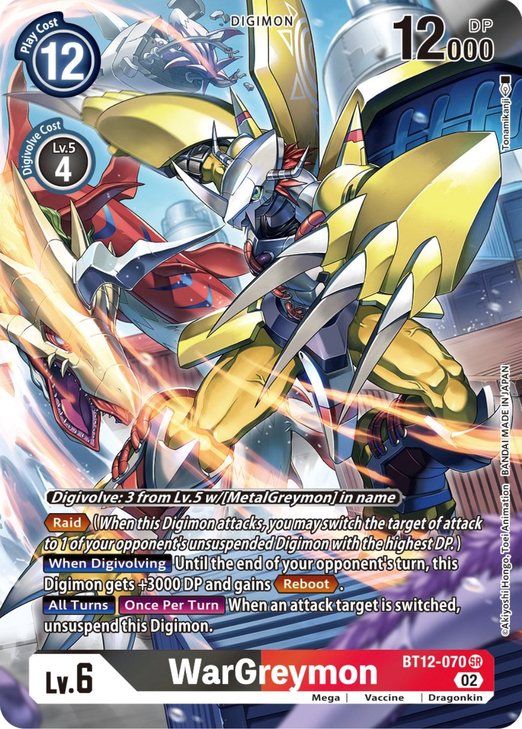 WarGreymon [BT12-070] (Alternate Art) [Across Time] | Clutch Gaming