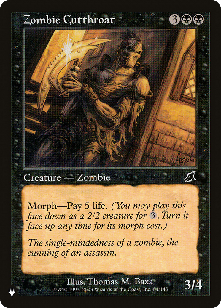 Zombie Cutthroat [The List Reprints] | Clutch Gaming