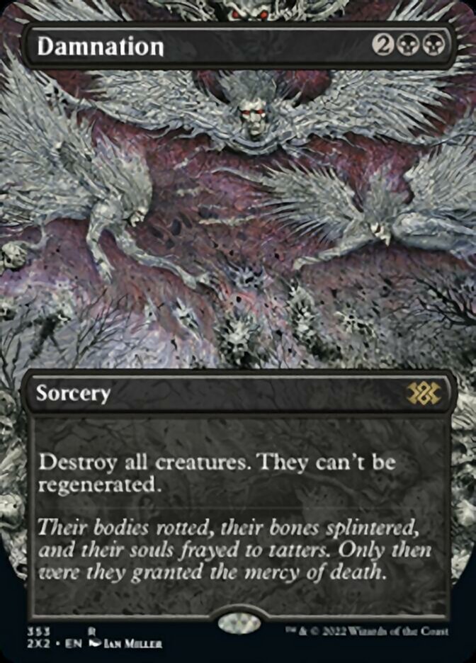 Damnation (Borderless Alternate Art) [Double Masters 2022] | Clutch Gaming