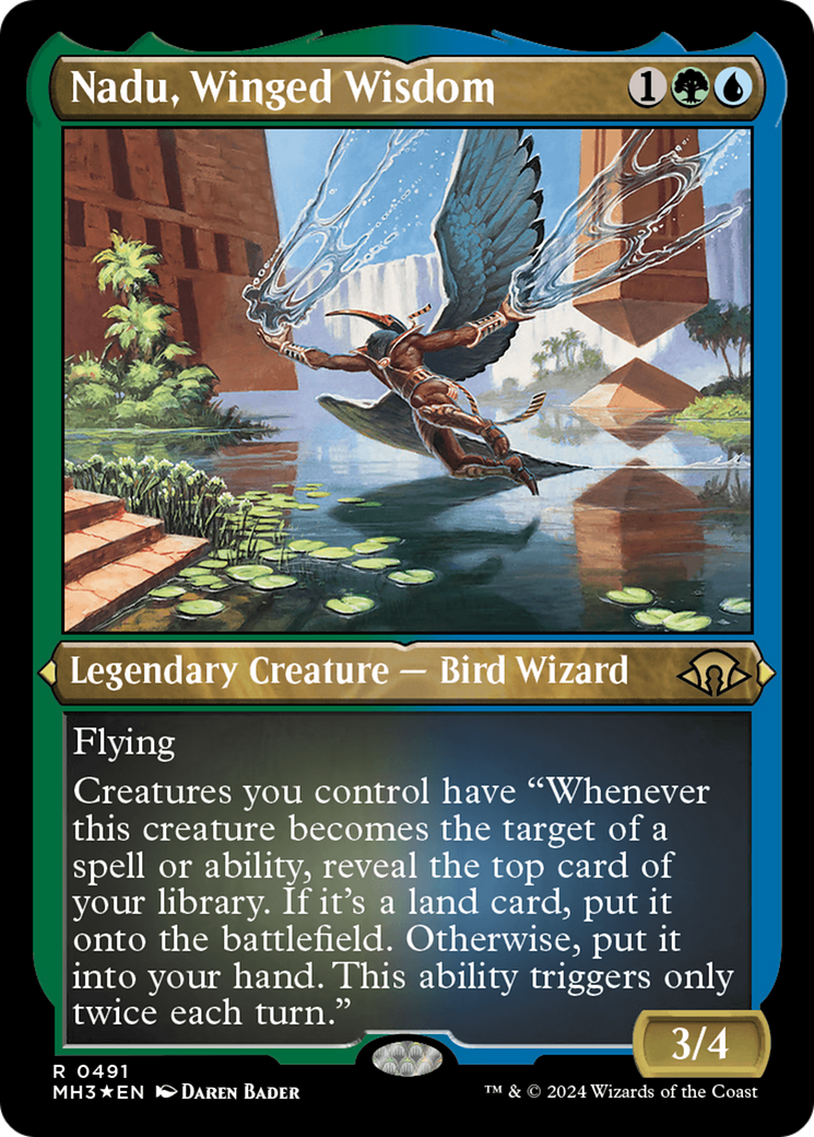 Nadu, Winged Wisdom (Foil Etched) [Modern Horizons 3] | Clutch Gaming