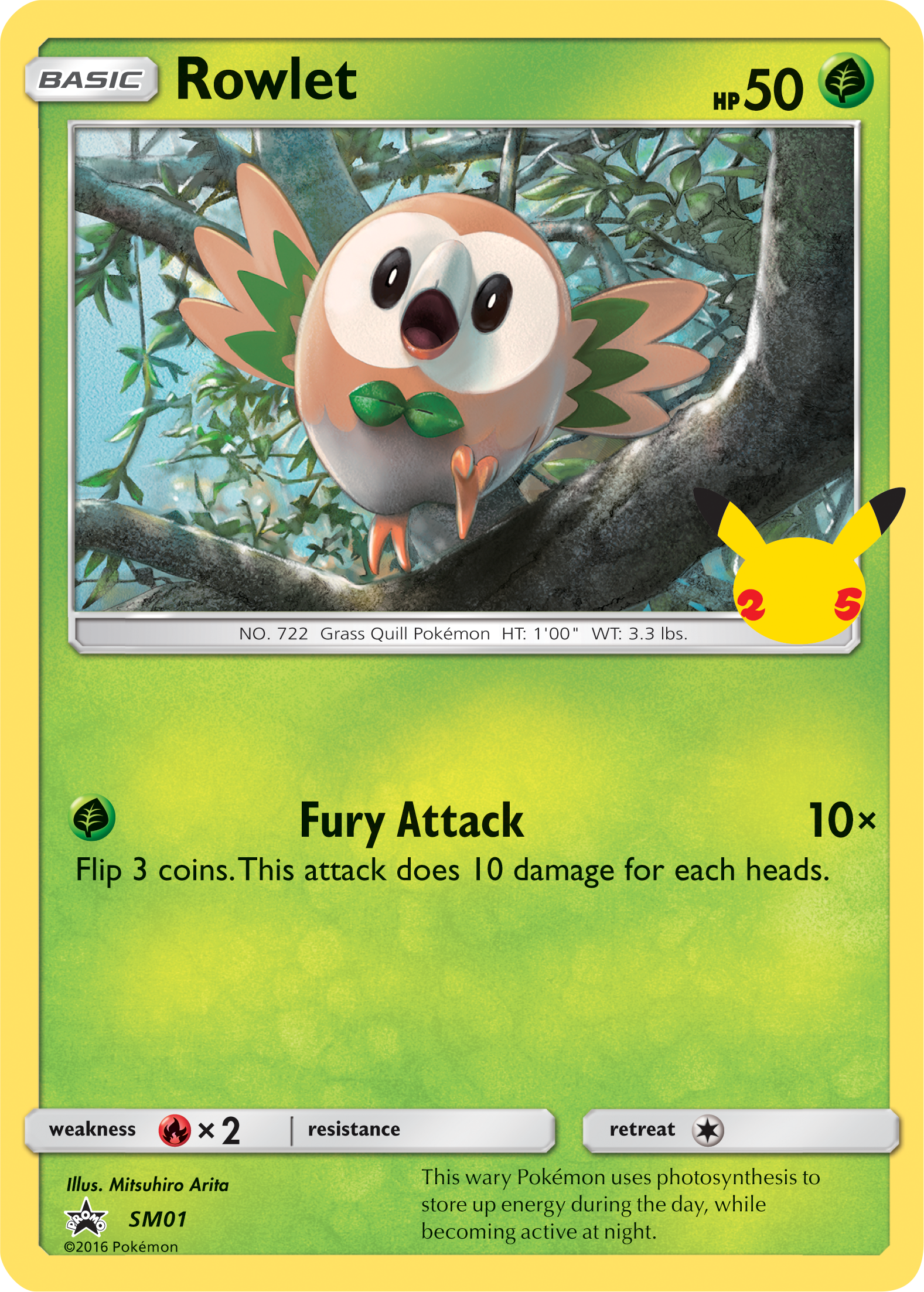 Rowlet (SM01) (Jumbo Card) [First Partner Pack] | Clutch Gaming