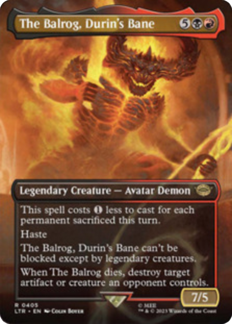 The Balrog, Durin's Bane (Borderless Alternate Art) [The Lord of the Rings: Tales of Middle-Earth] | Clutch Gaming