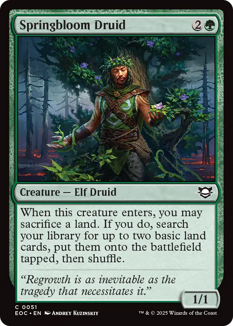 Springbloom Druid [Edge of Eternities Commander] | Clutch Gaming