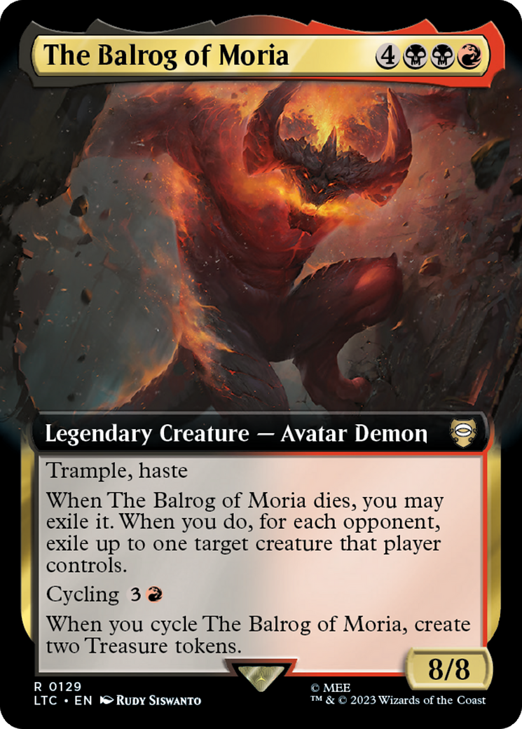 The Balrog of Moria (Extended Art) [The Lord of the Rings: Tales of Middle-Earth Commander] | Clutch Gaming