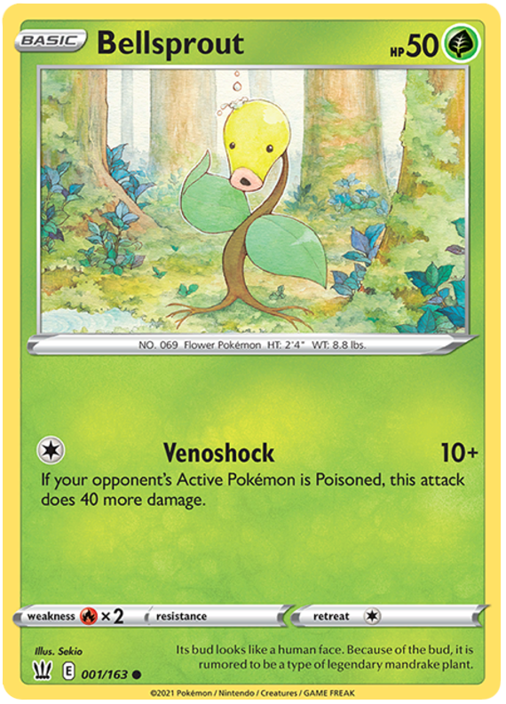 Bellsprout (001/163) [Sword & Shield: Battle Styles] | Clutch Gaming