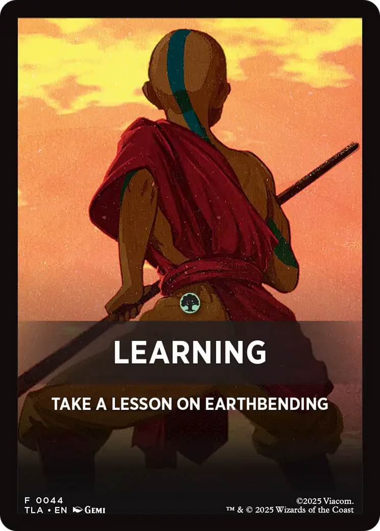 Learning Theme Card [Avatar: The Last Airbender Tokens] | Clutch Gaming