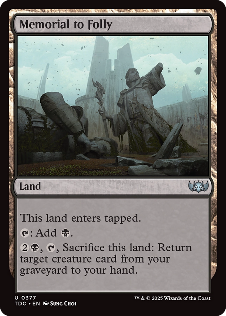 Memorial to Folly [Tarkir: Dragonstorm Commander] | Clutch Gaming