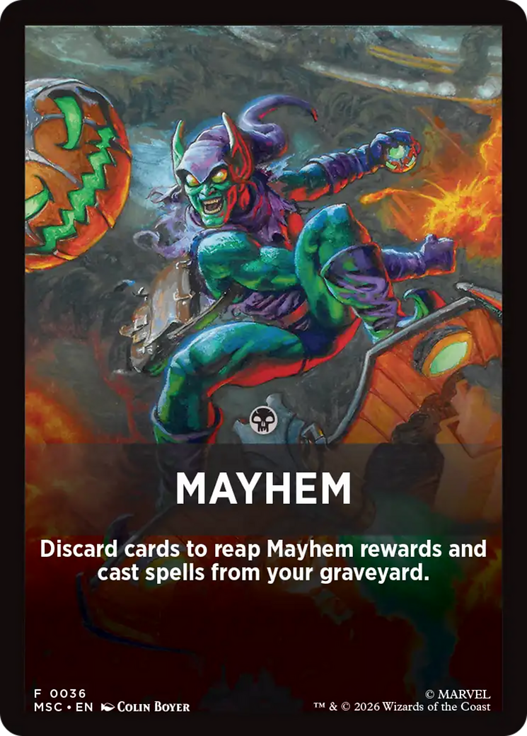 Mayhem Theme Card [Marvel Super Heroes Commander] | Clutch Gaming