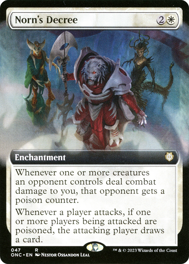 Norn's Decree (Extended Art) [Phyrexia: All Will Be One Commander] | Clutch Gaming