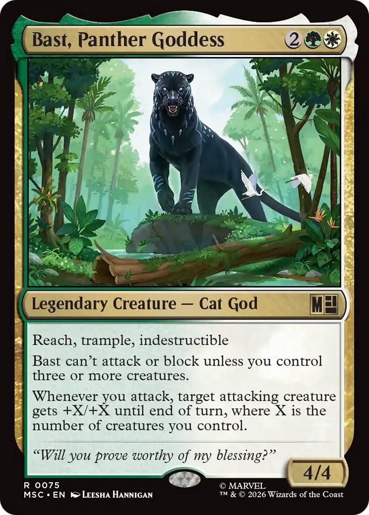 Bast, Panther Goddess (Surge Foil) [Marvel Super Heroes Commander] | Clutch Gaming
