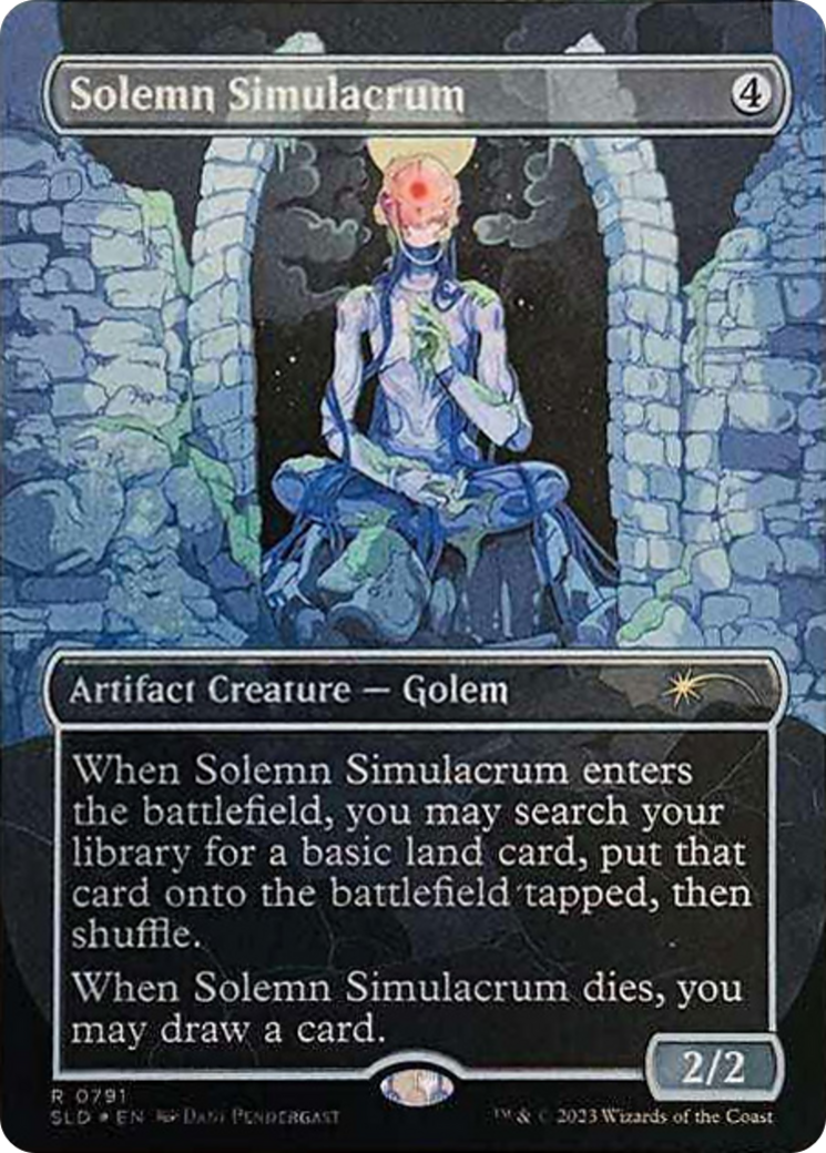 Solemn Simulacrum (0791) (Borderless) [Secret Lair Drop Series] | Clutch Gaming