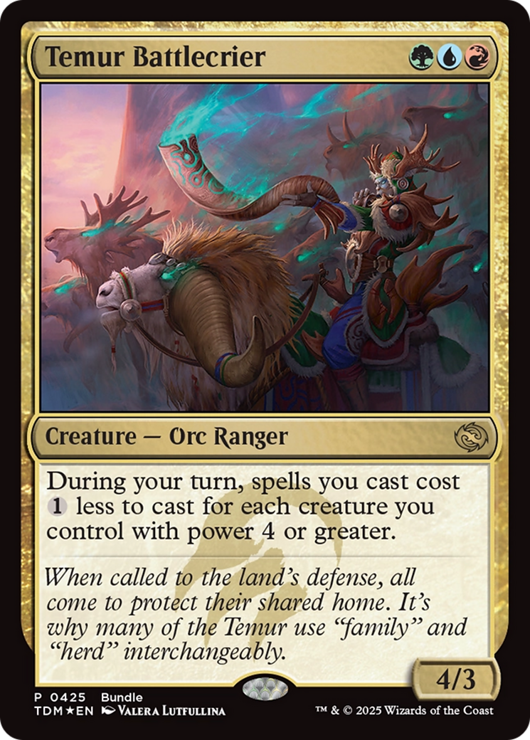 Temur Battlecrier (Bundle) [Tarkir: Dragonstorm Promos] | Clutch Gaming