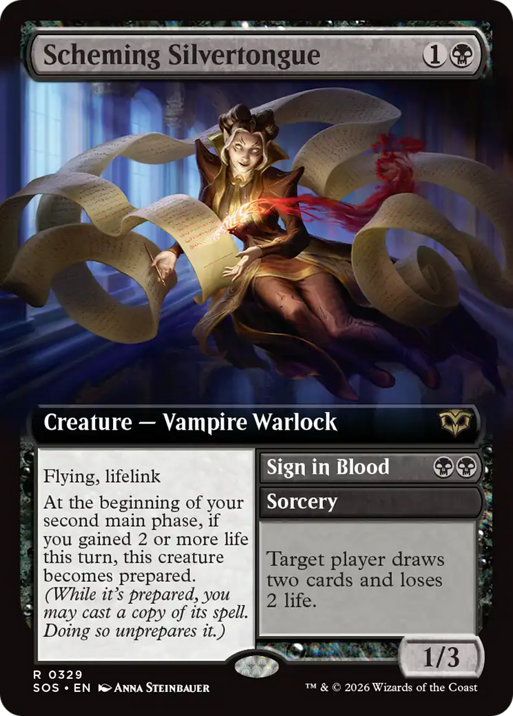 Scheming Silvertongue (Extended Art) [Secrets of Strixhaven] | Clutch Gaming
