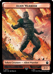 Alien Warrior // Treasure (0030) Double-Sided Token [Doctor Who Tokens] | Clutch Gaming