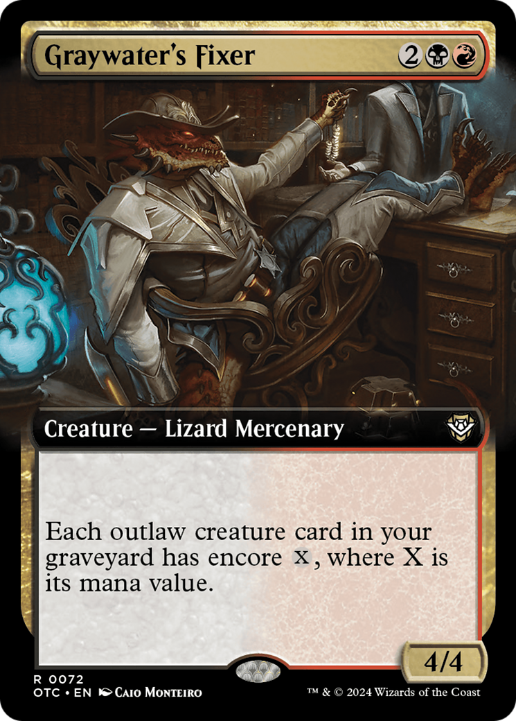 Graywater's Fixer (Extended Art) [Outlaws of Thunder Junction Commander] | Clutch Gaming