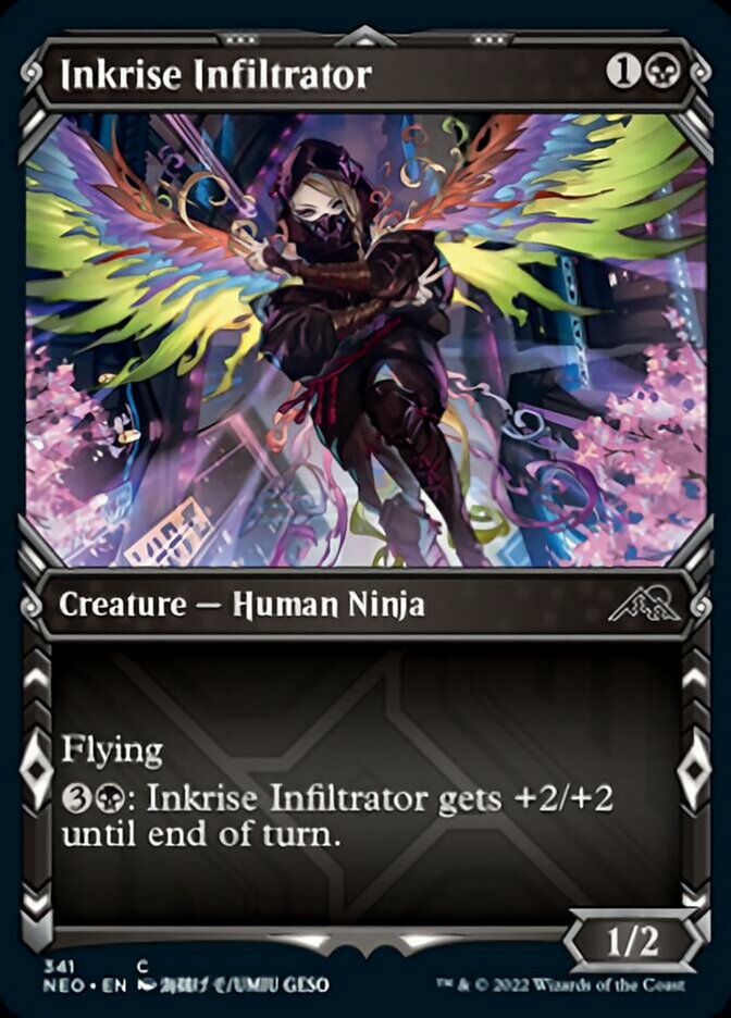 Inkrise Infiltrator (Showcase Ninja) [Kamigawa: Neon Dynasty] | Clutch Gaming