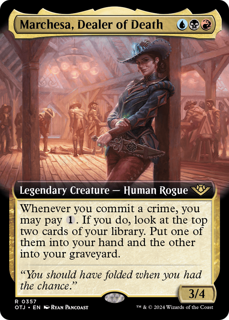 Marchesa, Dealer of Death (Extended Art) [Outlaws of Thunder Junction] | Clutch Gaming