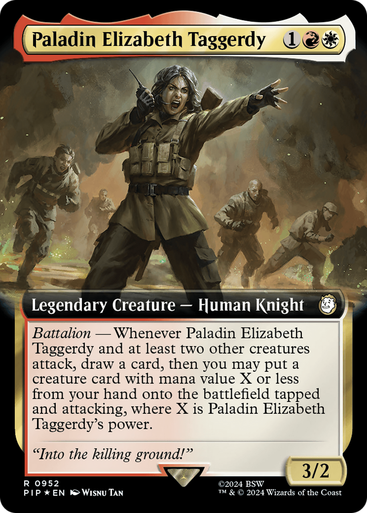 Paladin Elizabeth Taggerdy (Extended Art) (Surge Foil) [Fallout] | Clutch Gaming