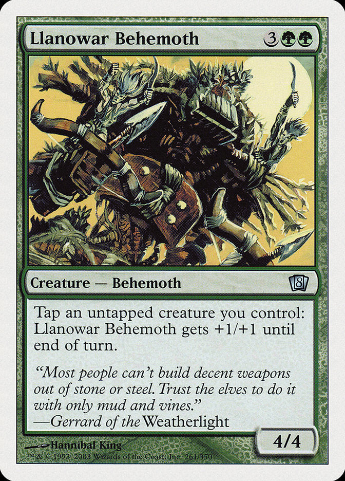 Llanowar Behemoth (8th Edition) [Oversize Cards] | Clutch Gaming