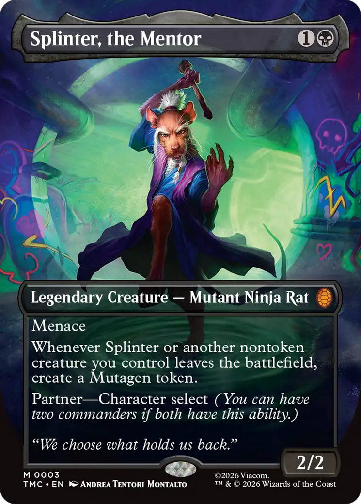 Splinter, the Mentor (Borderless) [Teenage Mutant Ninja Turtles Commander] | Clutch Gaming