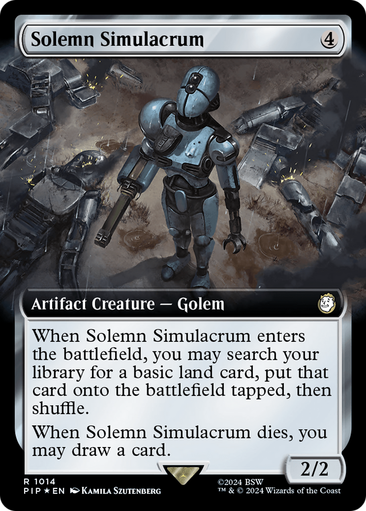 Solemn Simulacrum (Extended Art) (Surge Foil) [Fallout] | Clutch Gaming