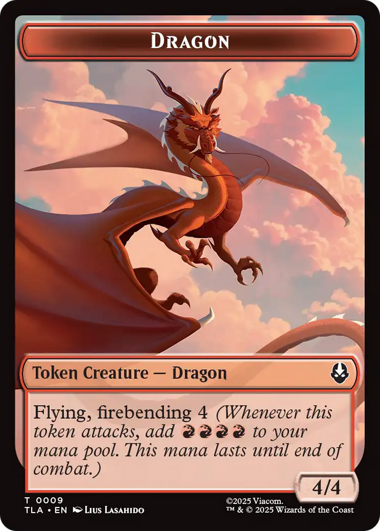 Dragon // Food (0019) Double-Sided Token [Avatar: The Last Airbender Tokens] | Clutch Gaming