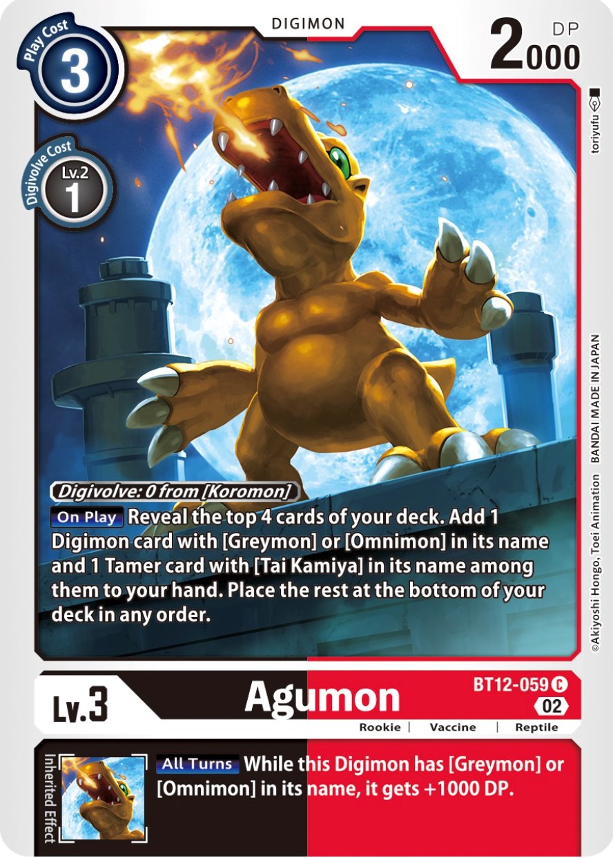 Agumon [BT12-059] [Across Time] | Clutch Gaming