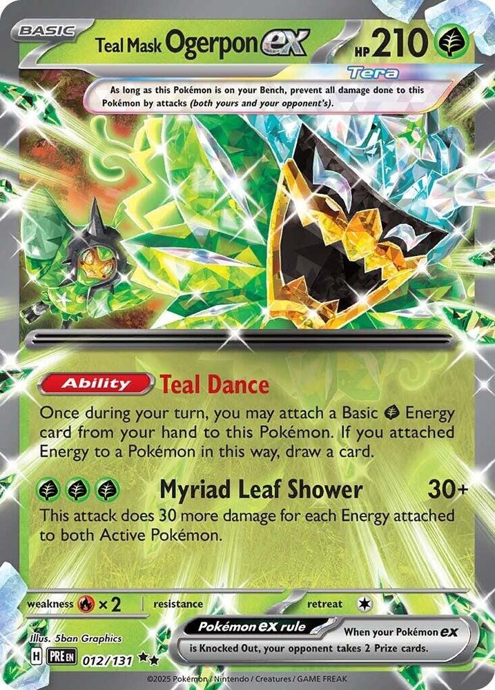 Teal Mask Ogerpon ex (012/131) [Scarlet & Violet: Prismatic Evolutions] | Clutch Gaming