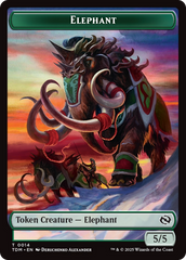 Elephant // Treasure Double-Sided Token [Tarkir: Dragonstorm Tokens] | Clutch Gaming