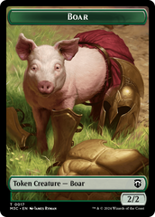 Boar (Ripple Foil) // Forest Dryad Double-Sided Token [Modern Horizons 3 Commander Tokens] | Clutch Gaming