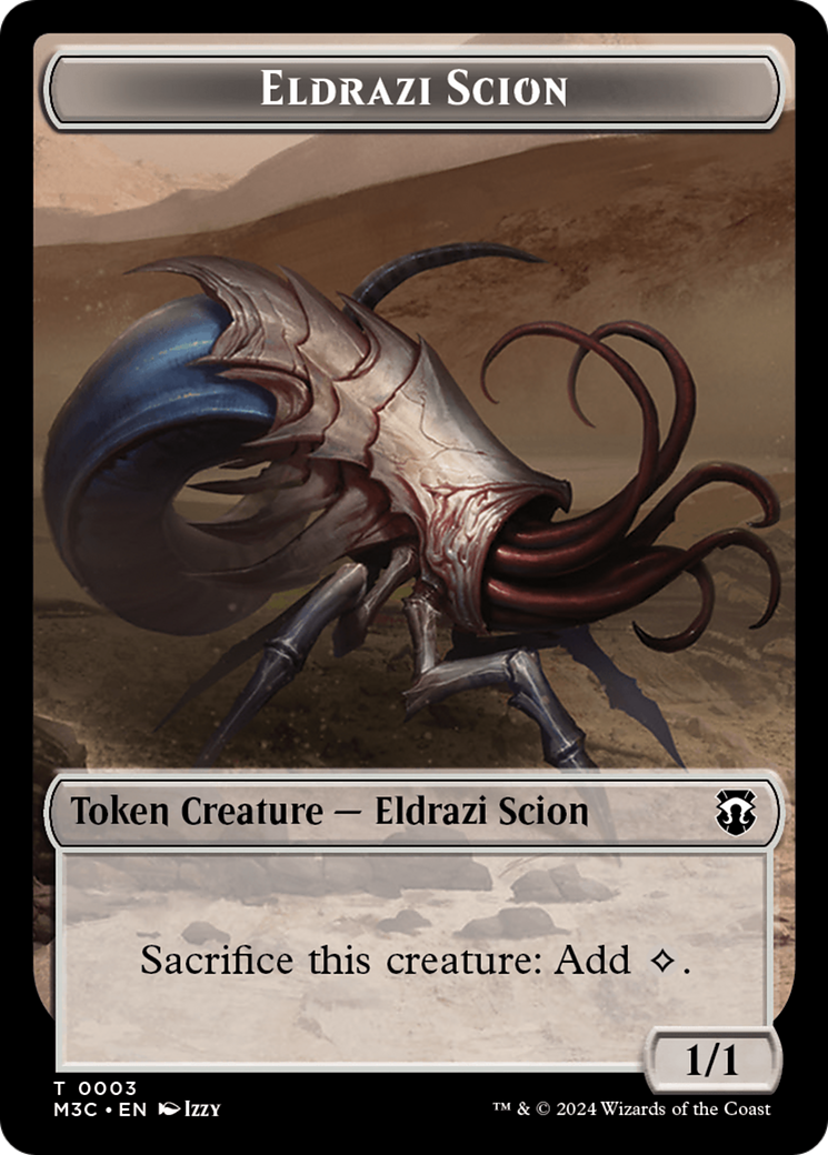 Eldrazi Spawn (Ripple Foil) // Eldrazi Scion Double-Sided Token [Modern Horizons 3 Commander Tokens] | Clutch Gaming