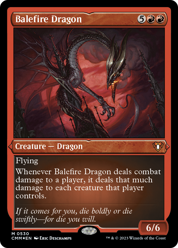 Balefire Dragon (Foil Etched) [Commander Masters] | Clutch Gaming