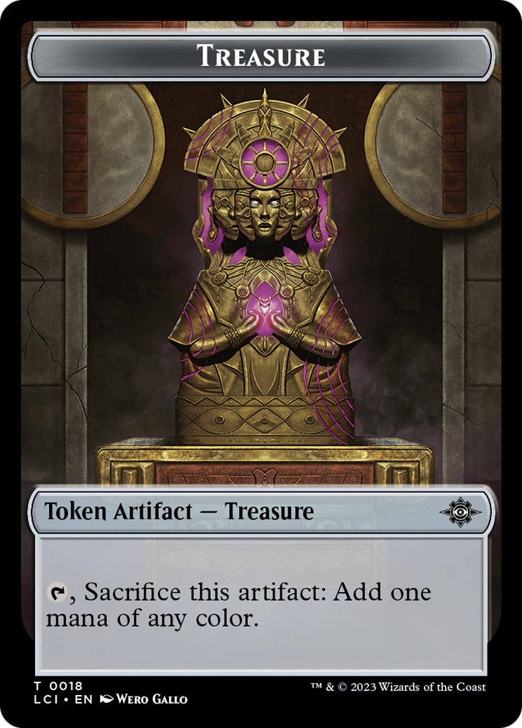 Treasure (0018) // Bat Double-Sided Token [The Lost Caverns of Ixalan Tokens] | Clutch Gaming